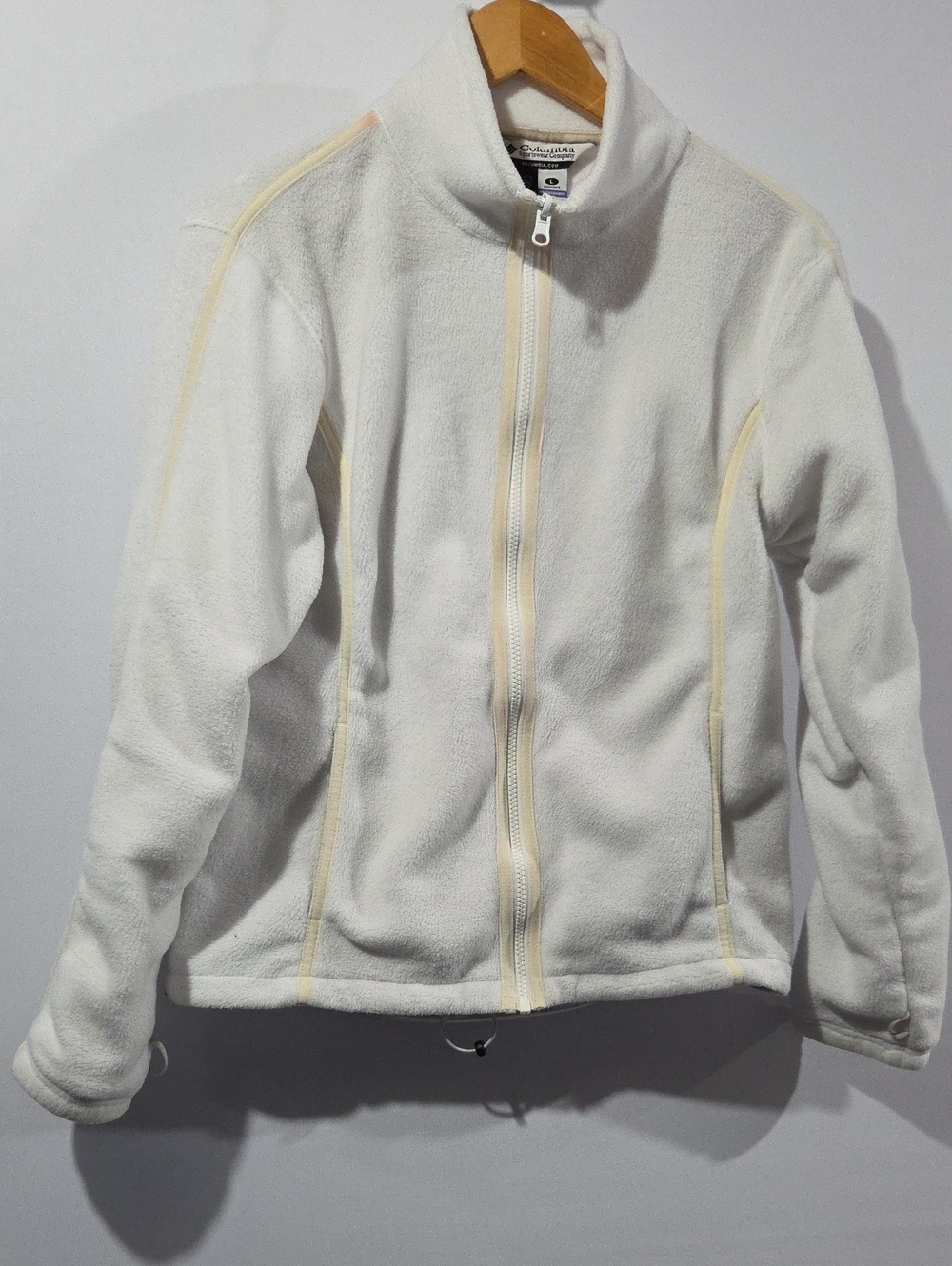 Columbia Women's Cream Full Zip Fleece Jacket Interchange Insert